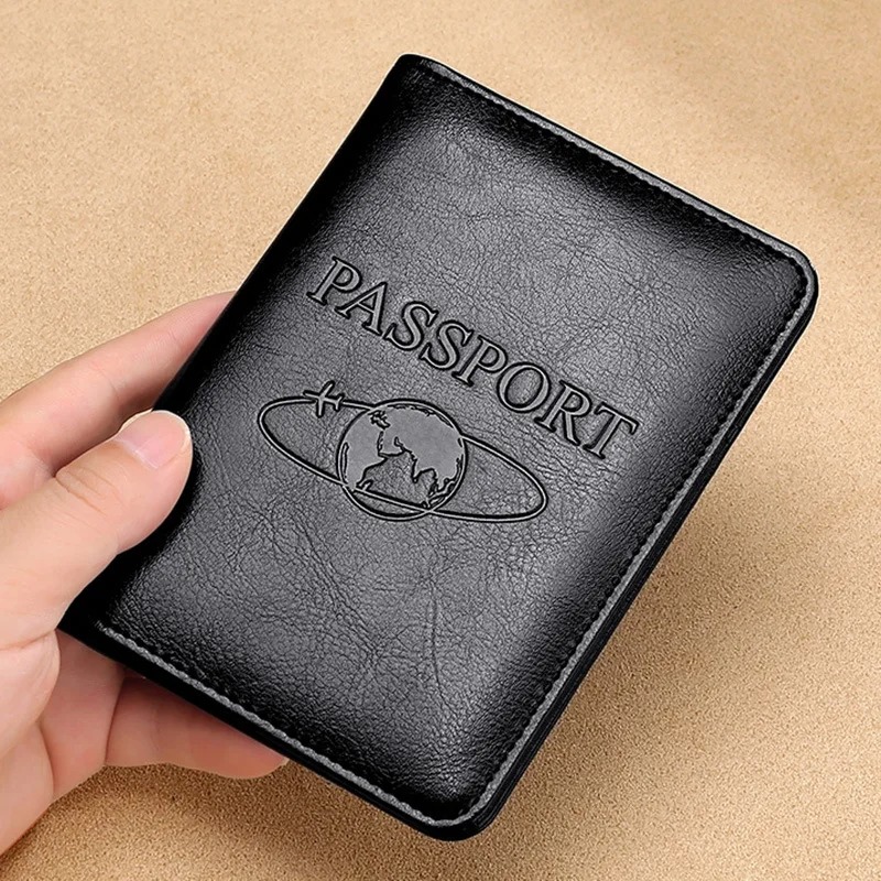 Passport Wallet Rfid - ユニセックス本革パスポートカバー RFID ブロッキング男性パスポートホルダー ID カードケース旅行財布 Wowen