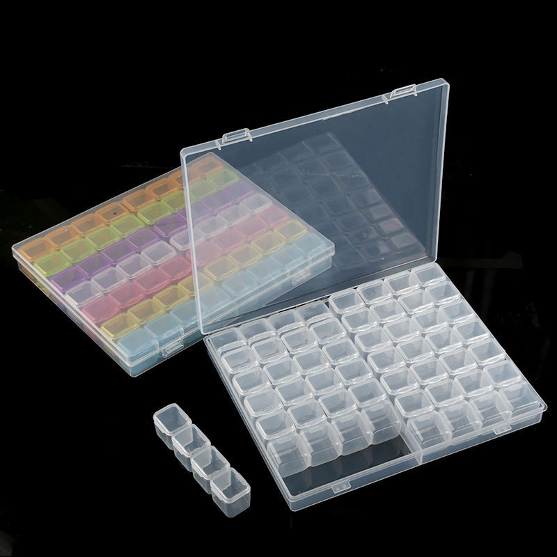 Men'S Accessories Drawer Organizer - 透明ネイルアートオーガナイザー収納ボックス分離可能なプラスチックジュエリーボックスネイルビーズダイヤモンドラインストーンコンパートメントケース