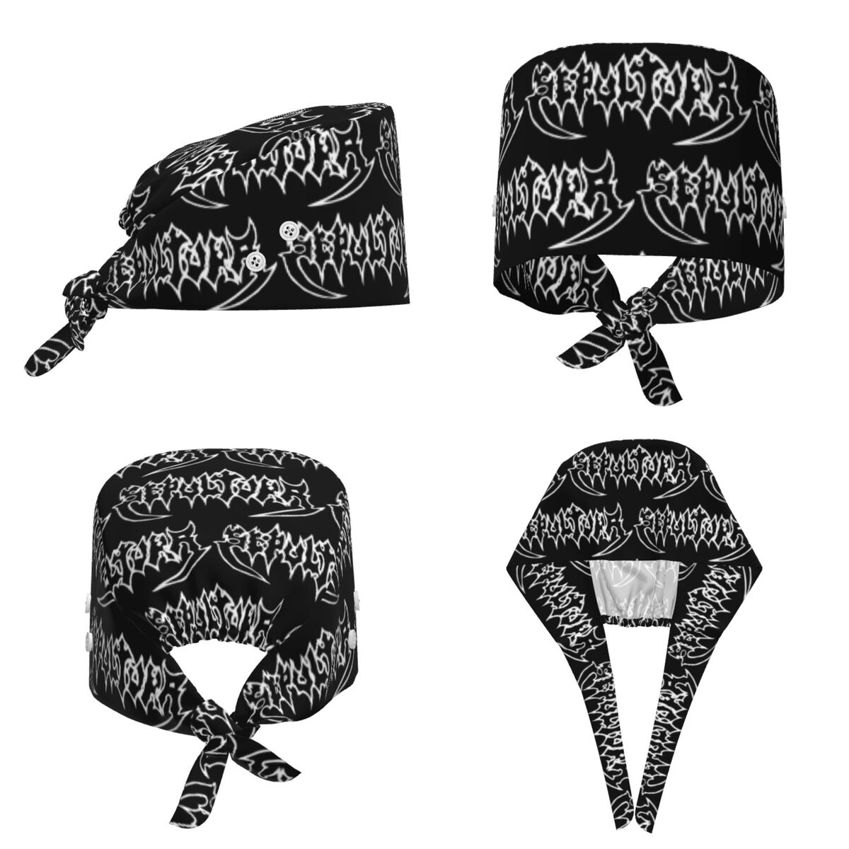 Men Accessories H&M - セプルトゥラ スレイヤー デスメタル スクラブハット 医師用作業用サージカルキャップ 男女兼用