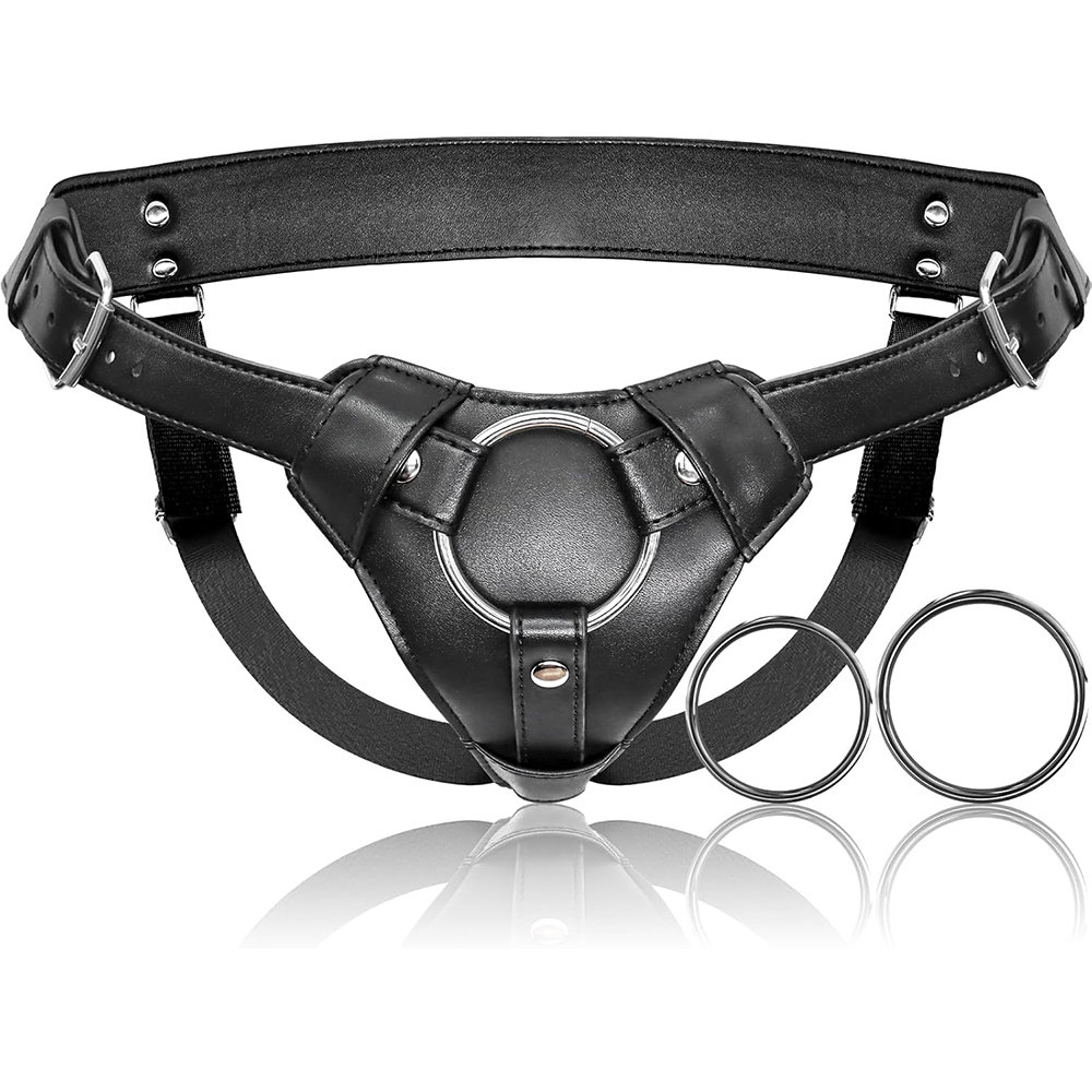 Men'S Vegan Accessories - ストラップオンディルドハーネス大人用セックストイ女性男性用ペギングディルド調節可能なウエスト太ももソフトナイロンビーガンレザーベルトレズビアン向け