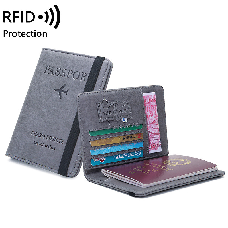 Passport Wallet Rfid - ユニセックス PU レザー パスポート ホルダー -