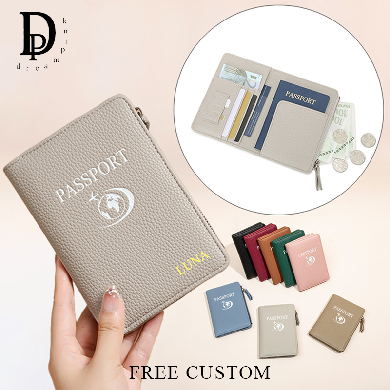 Passport Wallet Rfid - トラベルウーマン RFID パーソナライズされたパスポートホルダー PU レザー多機能財布高級ファッション出張カードバッグ小銭入れ