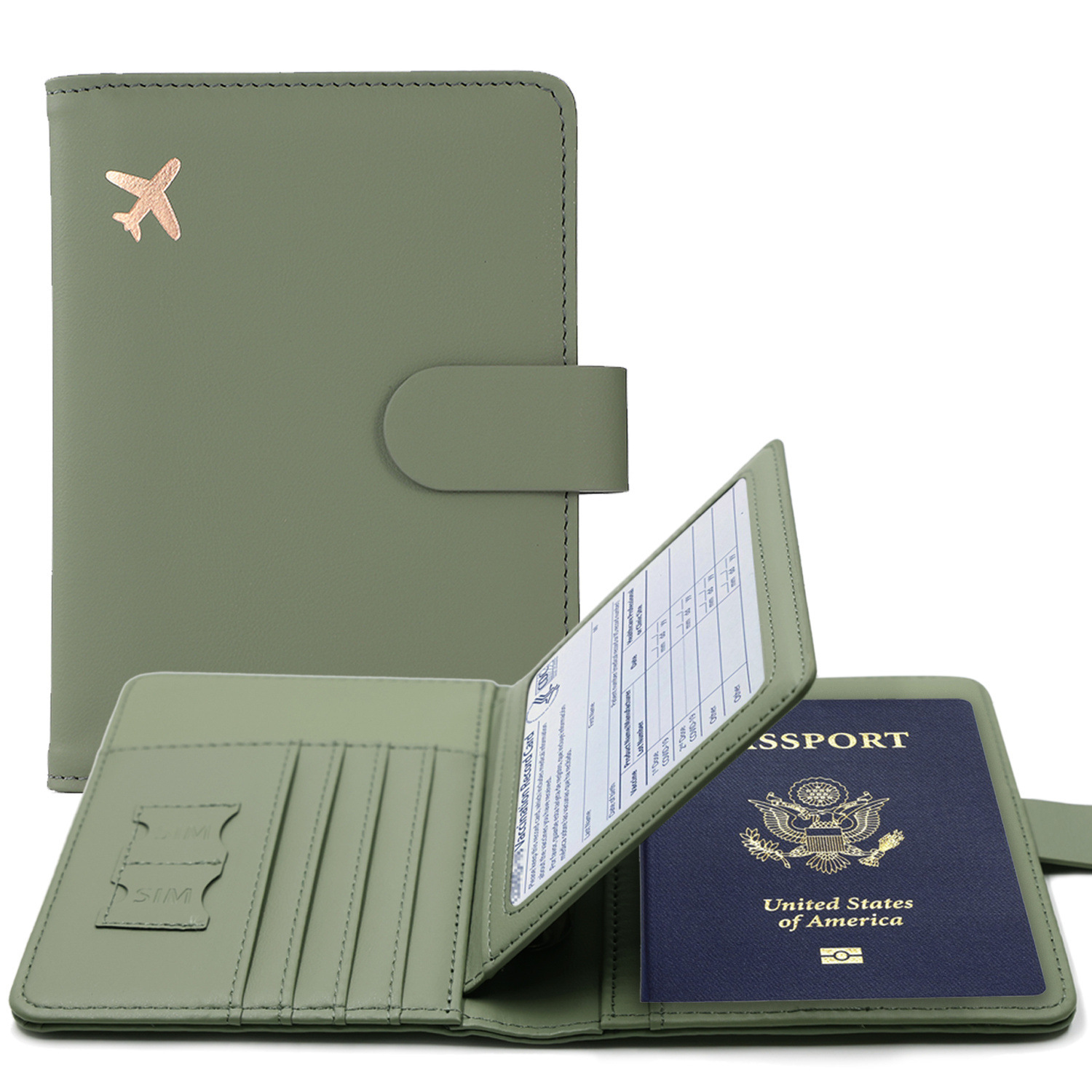 Passport Wallet Rfid - RFID パスポートカバーケースパスポートホルダー多機能パスポート財布 ID クレジットカードホルダー旅行財布トラベルアクセサリー