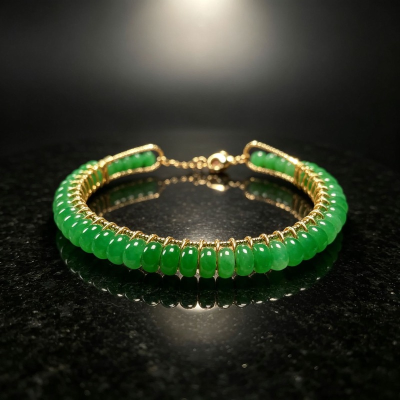 Men'S Accessories And Jewelry - 天然の乾燥ブルー翡翠を使用した算盤ビーズブレスレット。女性用のお守り、チャーム、デザイナーズジュエリー。白いビーズとお守り石を使用したアクセサリー。男性用。