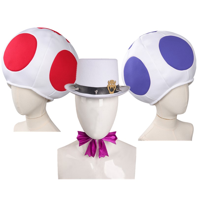 Men Accessories H&M - ロールプレイ男性ボーイズキノピオコスプレキノピオ帽子クッパキャップブラザーズ 2 ファンタジアキノピオ帽子ハロウィンカーニバルコスチュームアクセサリー