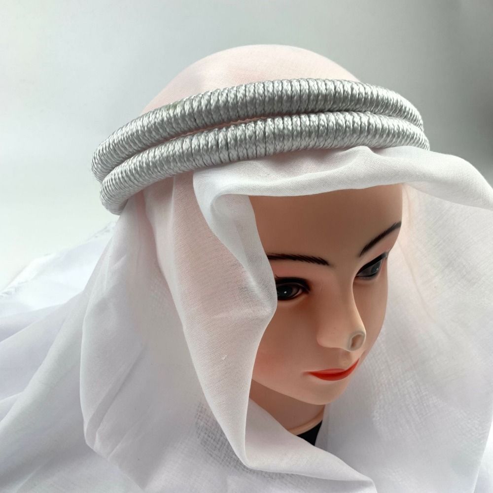 Men Accessories In Dubai - 1 個イスラム服ヘッドウェアロープマンサウジアラビアドバイイスラム教徒ヘッドロープ砂漠アクセサリー黒エガルシェマグショール