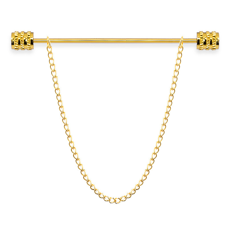 Men'S Accessories And Jewelry - 新しいメンズブローチシャツスタンドアップカラーピン固定クラスプタッセルフレンチタイピンエレガントなアクセサリービジネスジュエリーギフト
