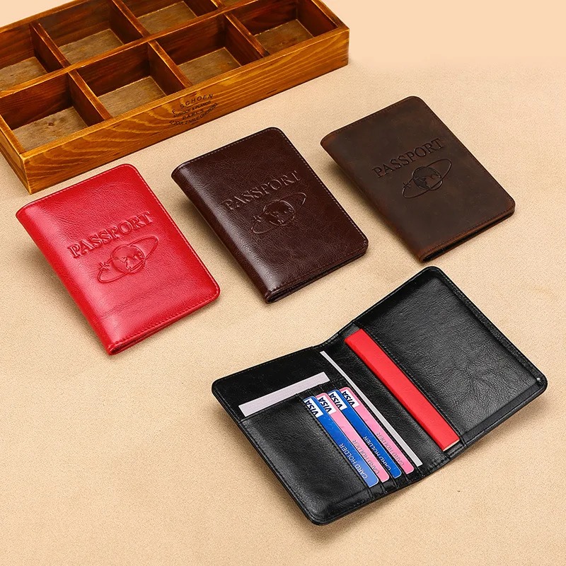 ユニセックス本革パスポートカバー RFID ブロッキング男性 - Passport Wallet Rfid のレビューと価格