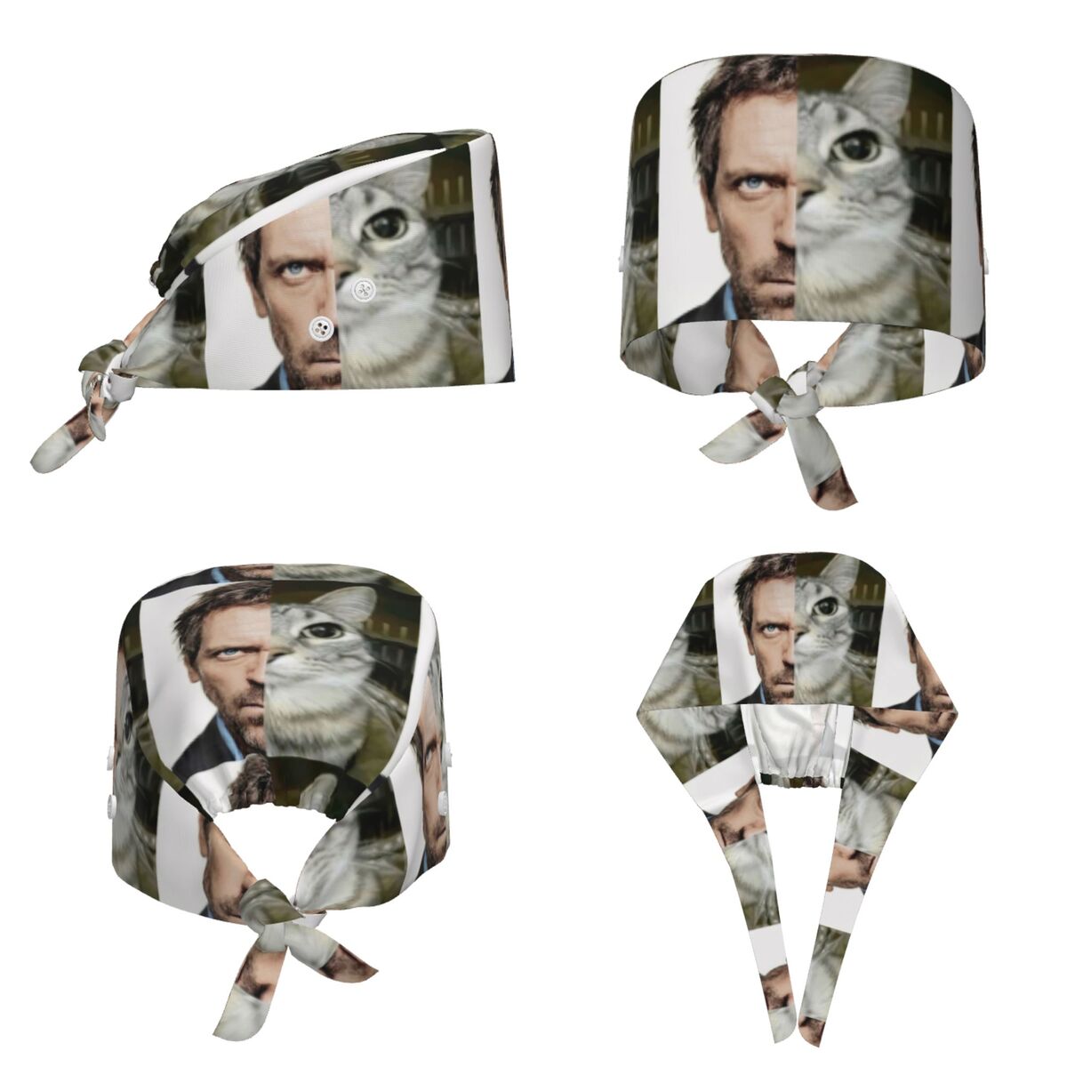 ハウスMD猫のミーム柄スクラブハット 医師用作業用外科キャッ - Men Accessories H&M のレビューと価格