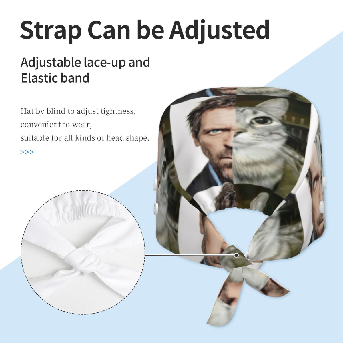 ハウスMD猫のミーム柄スクラブハット 医師用作業用外科キャッ - Men Accessories H&M のレビューと価格
