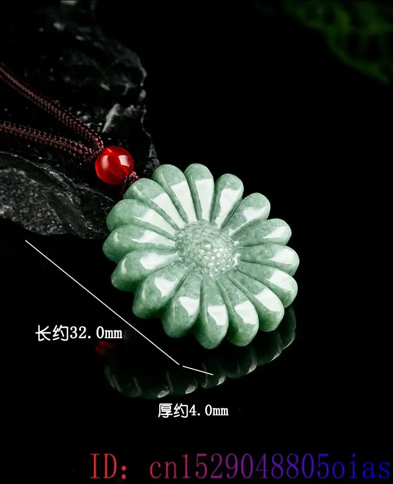 男性用の緑の翡翠のひまわりのペンダントネックレス,彫刻された - Men'S Accessories And Jewelry のレビューと価格