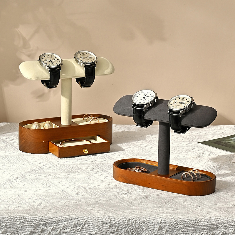 Oirlv 無垢材時計オーガナイザー棚 T バー時計ホルダー - Men'S Accessories Drawer Organizer のレビューと価格