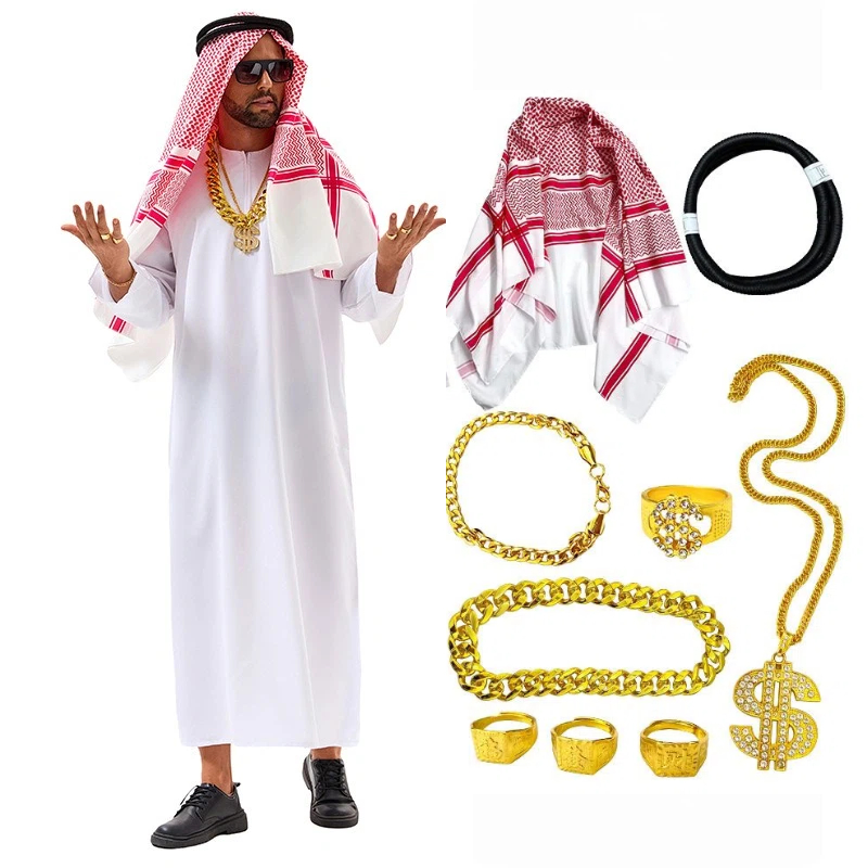 アラブ衣装 中東服 ドバイ タイクーン コスプレ 白ロングロ - Men Accessories In Dubai のレビューと価格