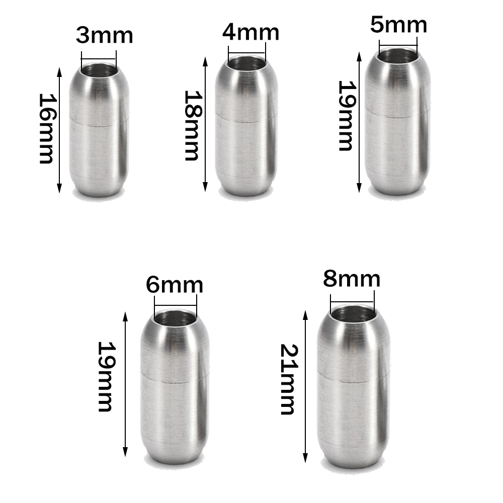 2 個ステンレス鋼磁気クラスプレザーコードエンドキャップジュ - Men Accessories H&M のレビューと価格