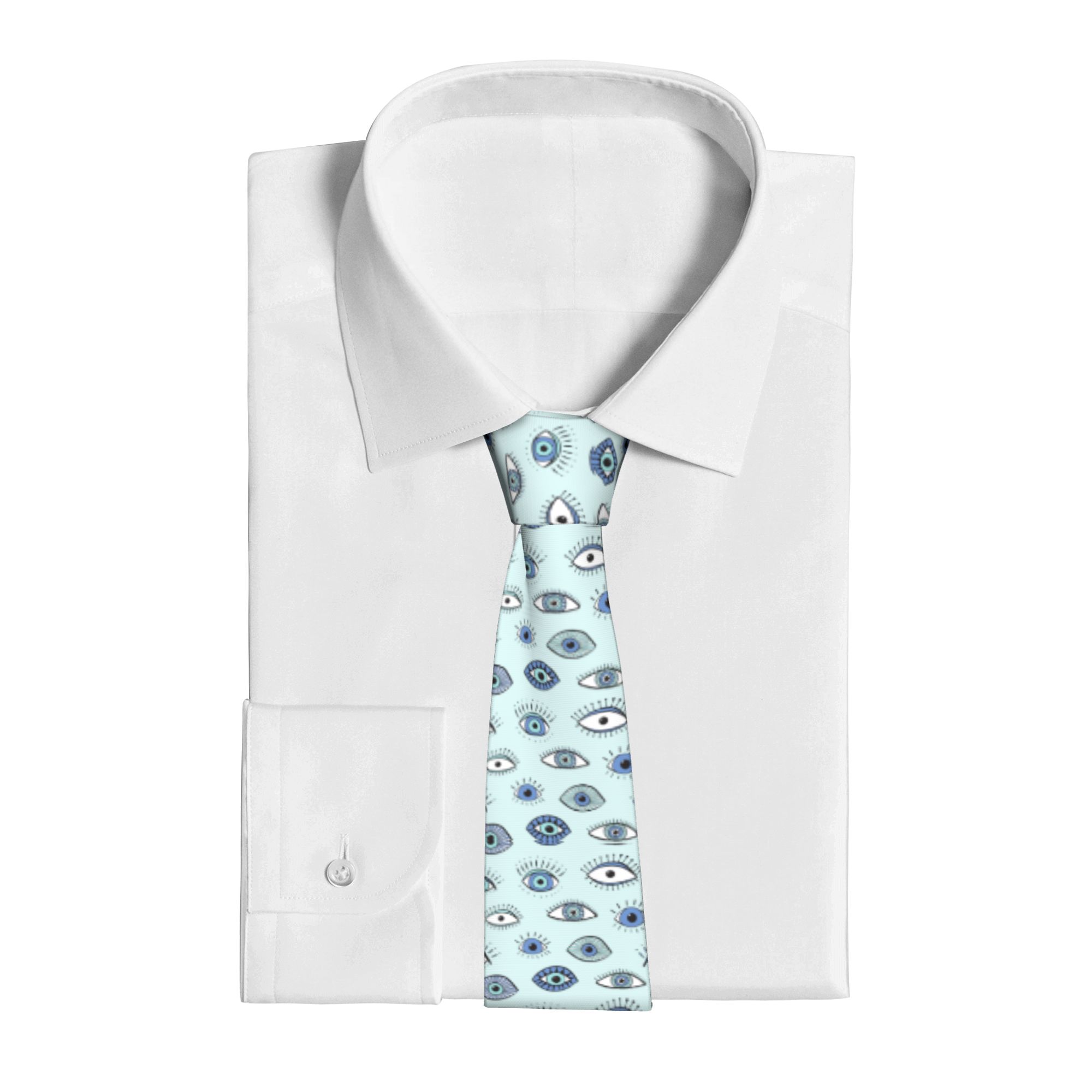 魔除けの目玉模様のネクタイ、カジュアルな8cm幅のブルー、男 - Men'S Accessories Office のレビューと価格