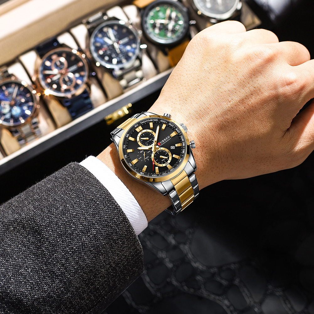 カレンカジュアルクォーツクロノスポーツ腕時計ブランド男性用ス - Men'S Accessories And Jewelry のレビューと価格