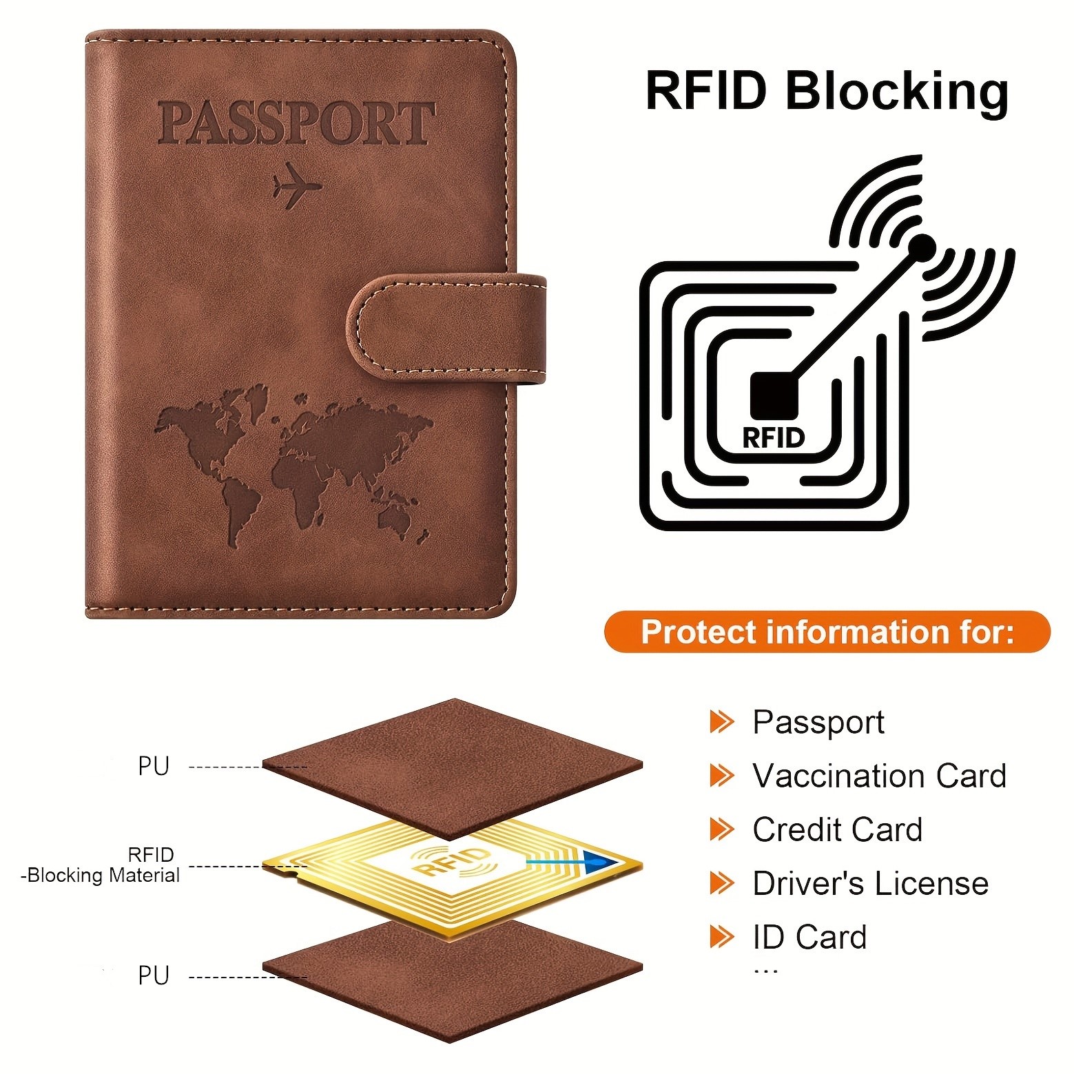 パスポートホルダー、クレジットカードスロットと搭乗券スロット - Passport Wallet Rfid のレビューと価格