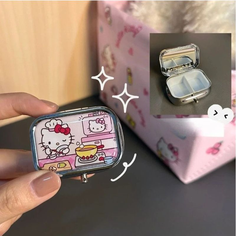 アニメサンリオハローキティ金属収納ボックスピルオーガナイザー - Men'S Accessories Drawer Organizer のレビューと価格