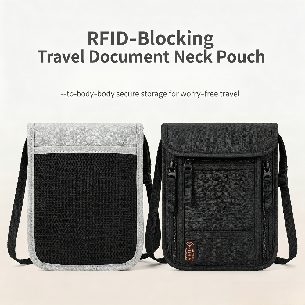 トラベルネックウォレット、RFIDブロッキングパスポートホル - Passport Wallet Rfid のレビューと価格
