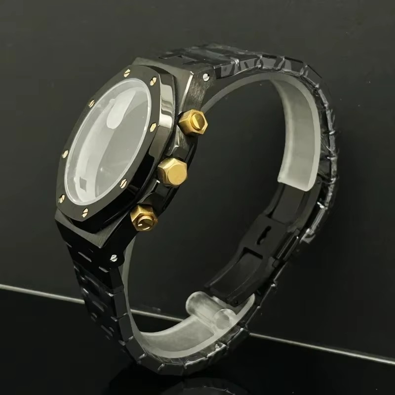 41 ミリメートルローズゴールドブラック腕時計メンズクロノグ - Men Accessories Logo のレビューと価格