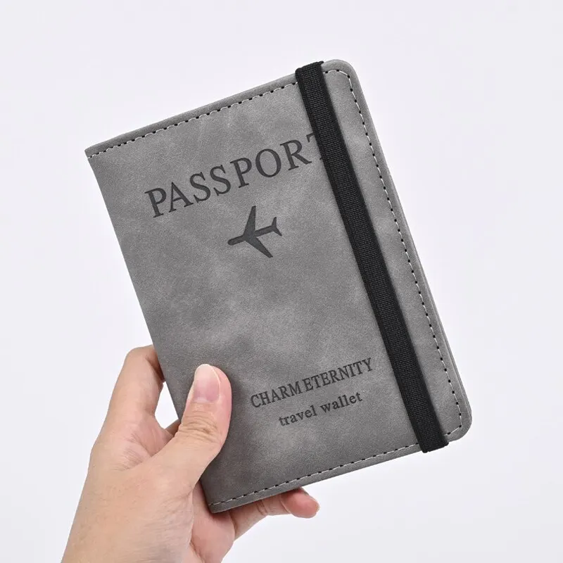 男性用PUレザーハンドキャリー財布、パスポート財布、名刺入れ - Passport Wallet Rfid のレビューと価格