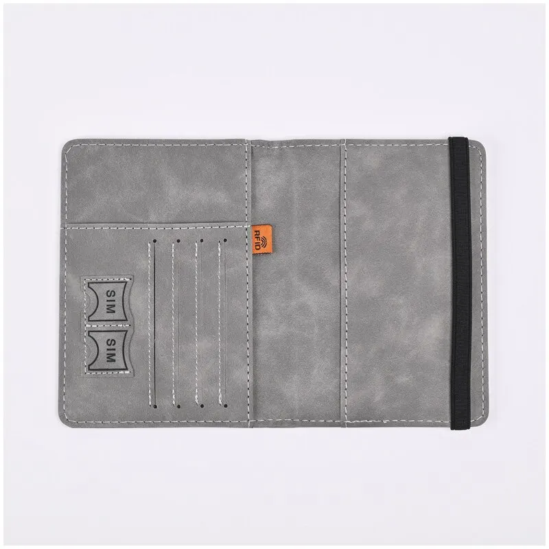 男性用PUレザーハンドキャリー財布、パスポート財布、名刺入れ - Passport Wallet Rfid のレビューと価格